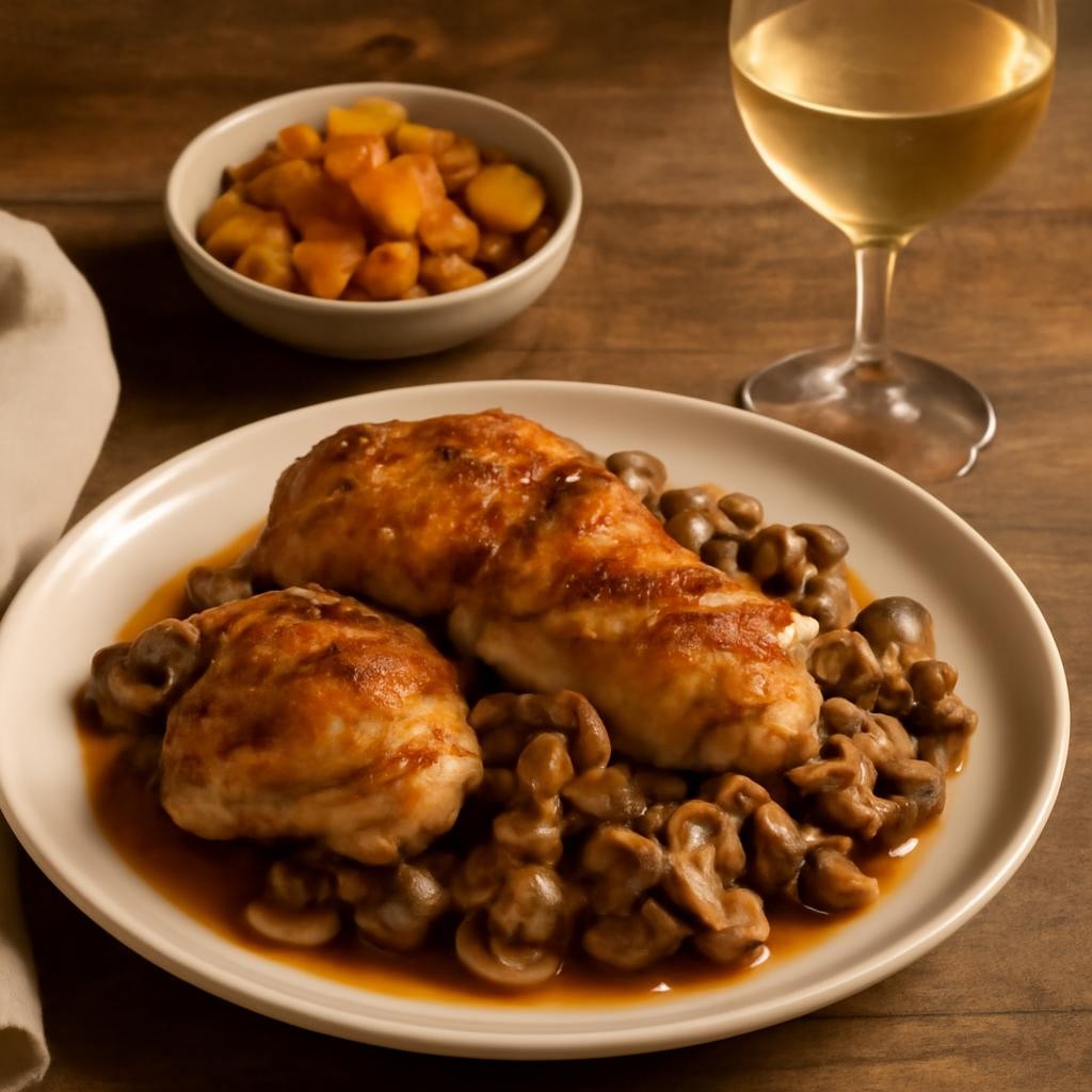 mushroom chicken thigh recipe