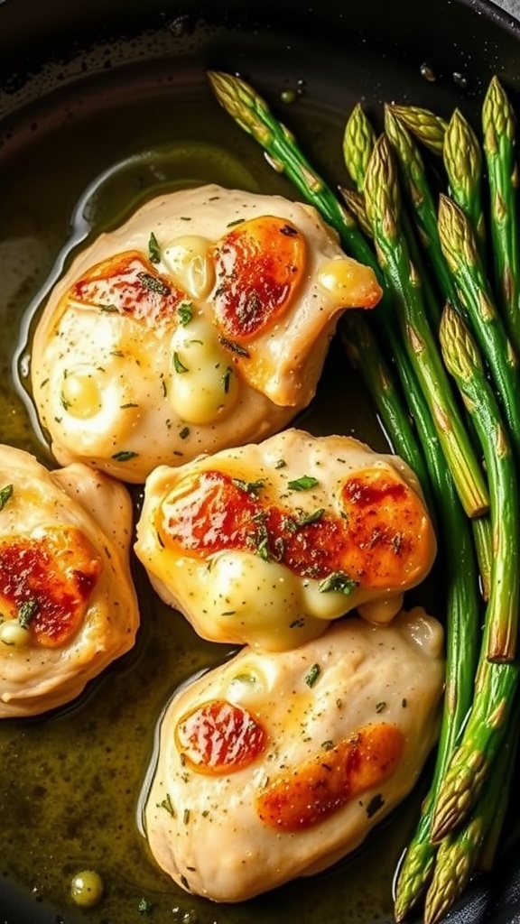 Garlic Butter Chicken with Asparagus