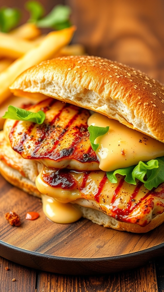 Delicious Garlic Parmesan Chicken Sandwiches ready to eat