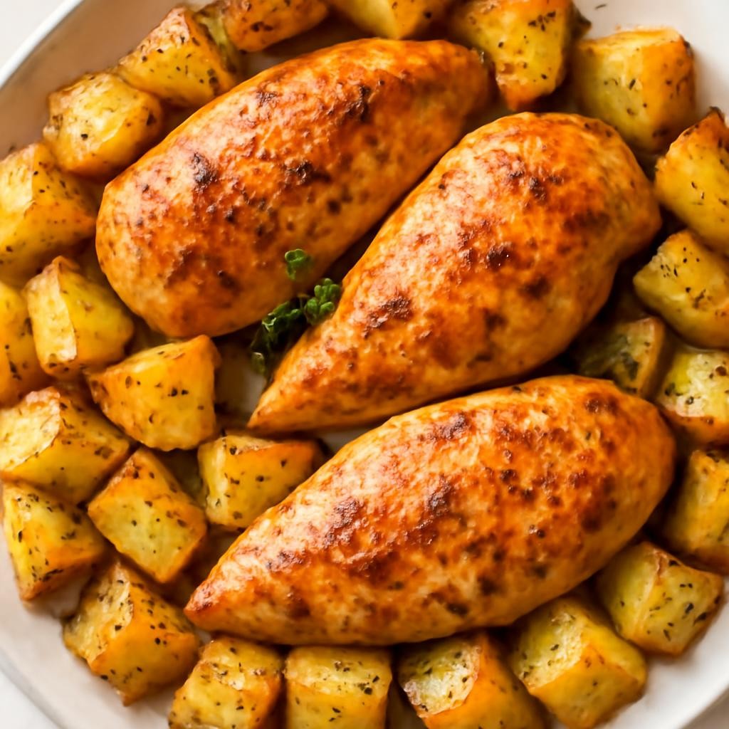 Baked Chicken Breasts and Potatoes