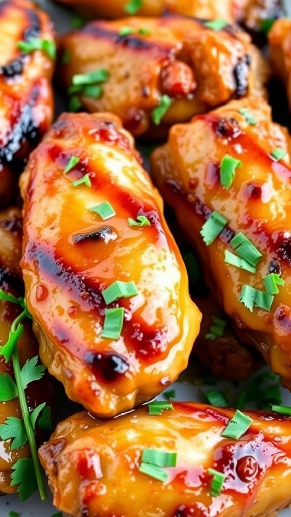 Maple Mustard Glazed Chicken Wings