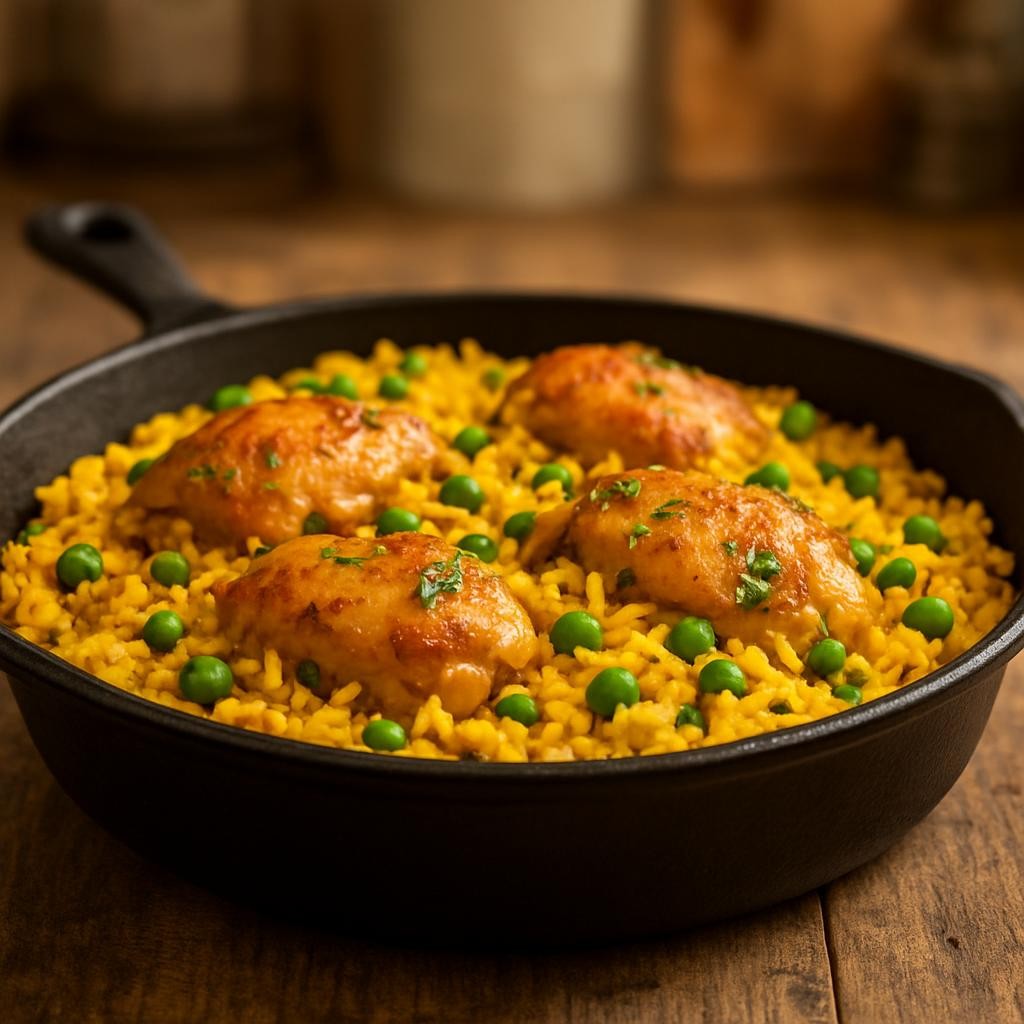 Chicken and Yellow Rice Skillet