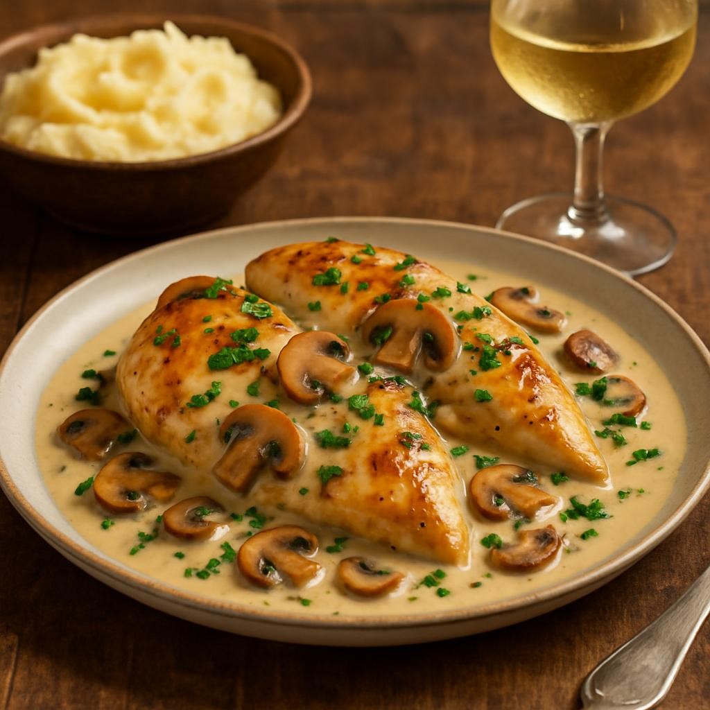 Chicken with Creamy Mushroom Sauce