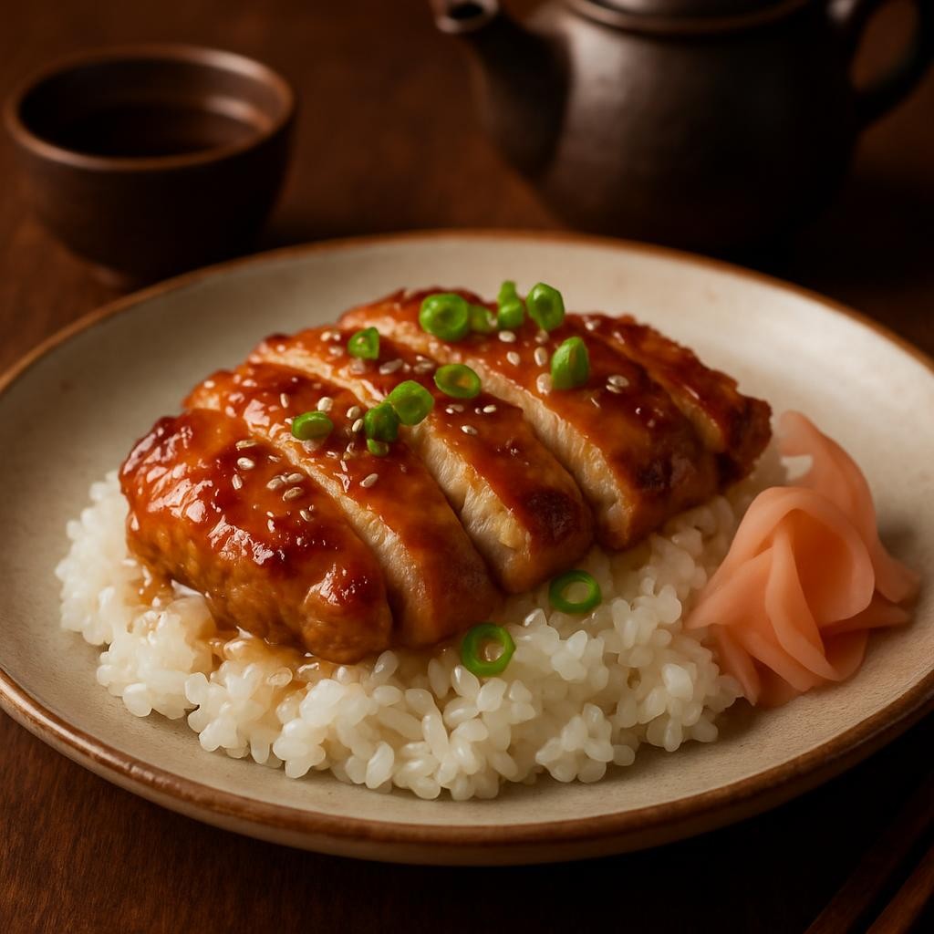 Japanese Chicken Thighs with Sushi Rice