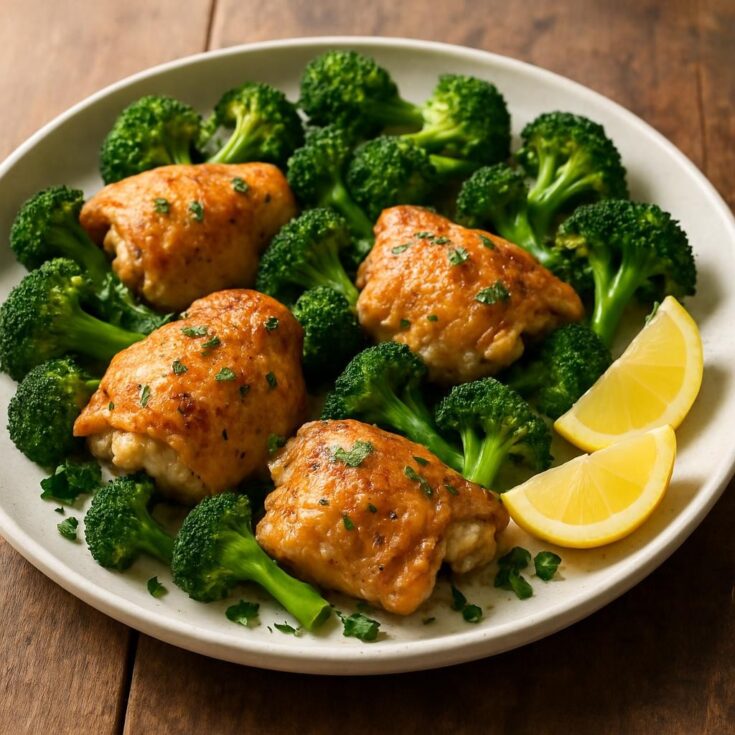 Sheet-Pan-Chicken-Thighs-with-Broccoli