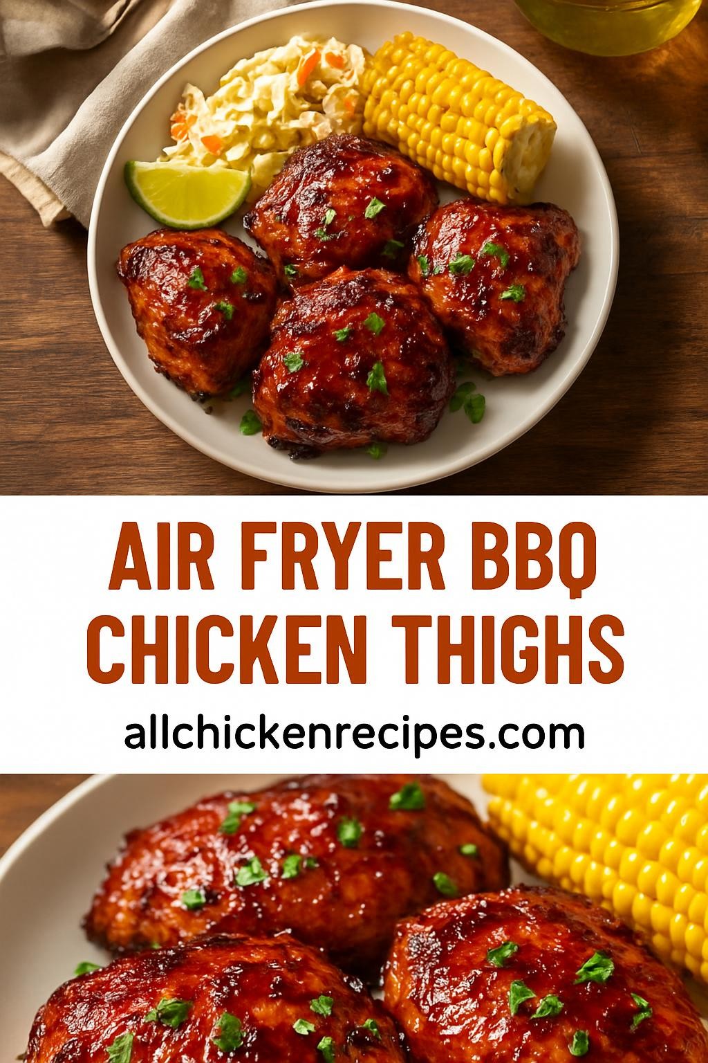 Air Fryer BBQ Chicken Thighs