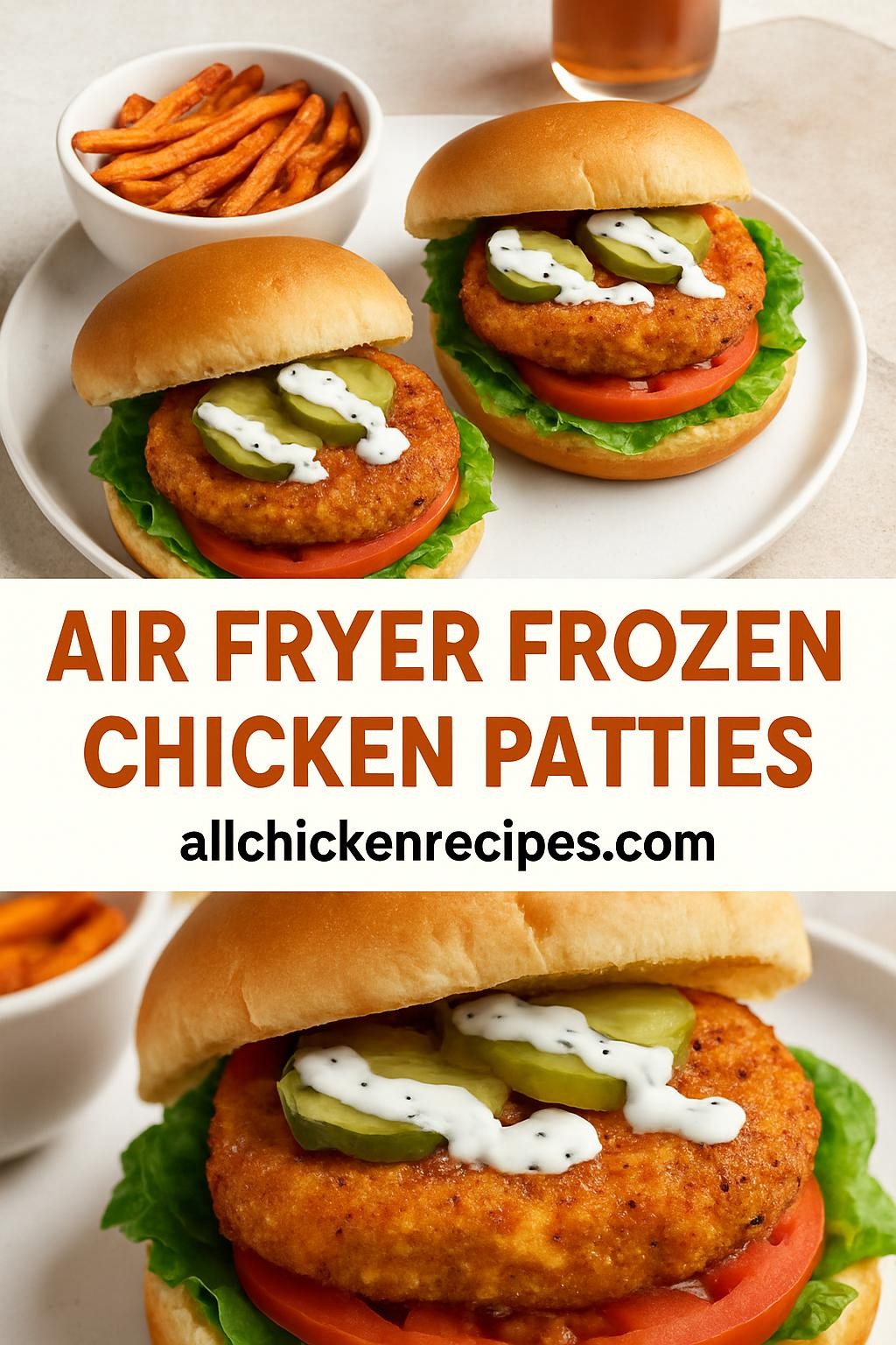 Air Fryer Frozen Chicken Patties