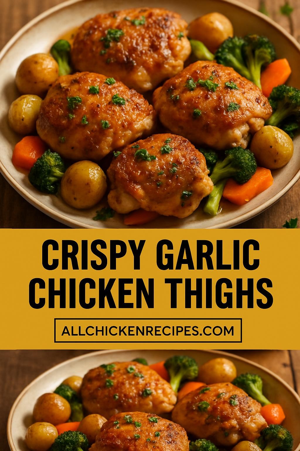 Crispy Garlic Chicken Thighs