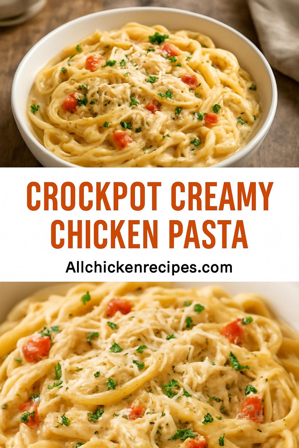 Crockpot Creamy Chicken Pasta
