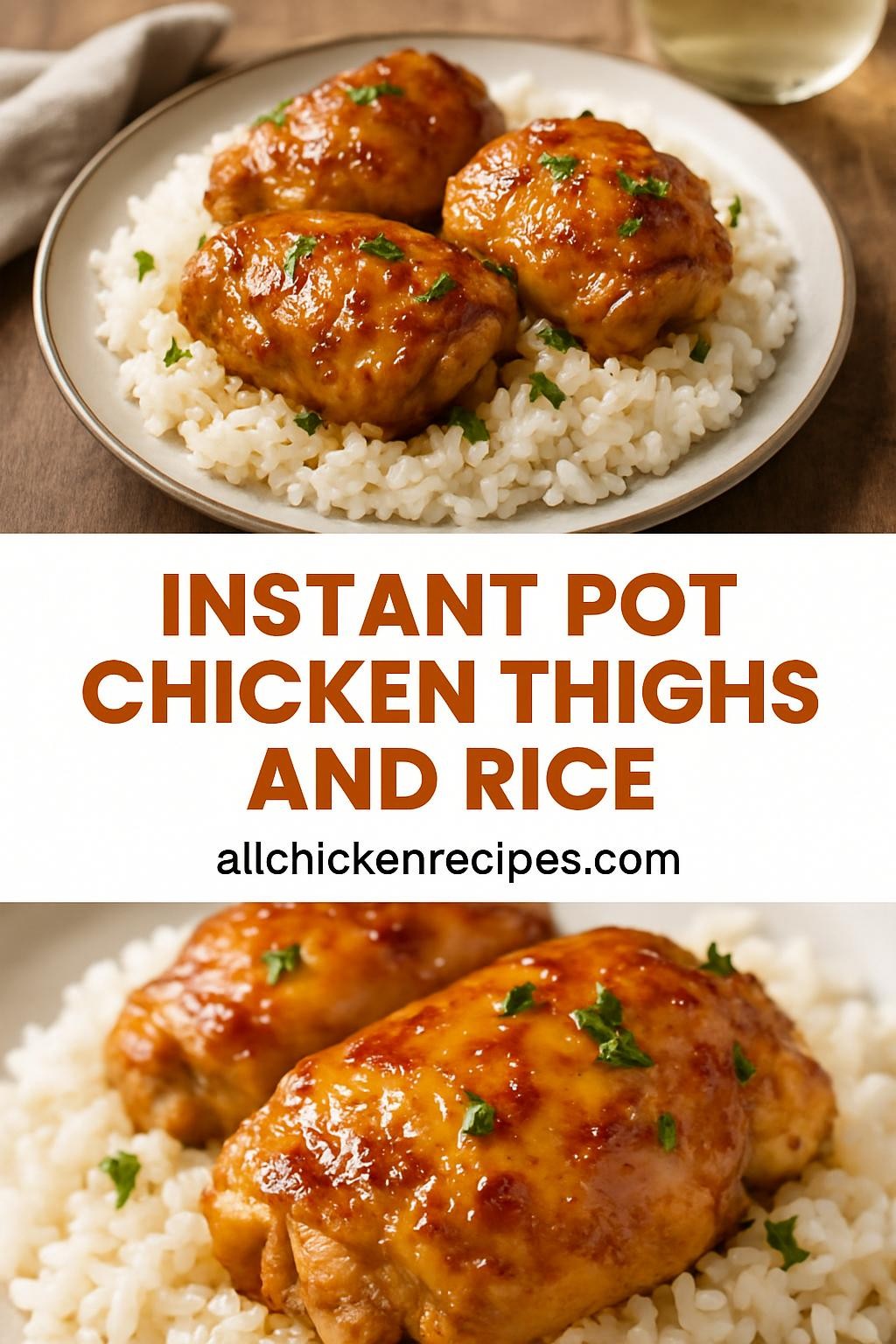 Instant Pot Chicken Thighs and Rice
