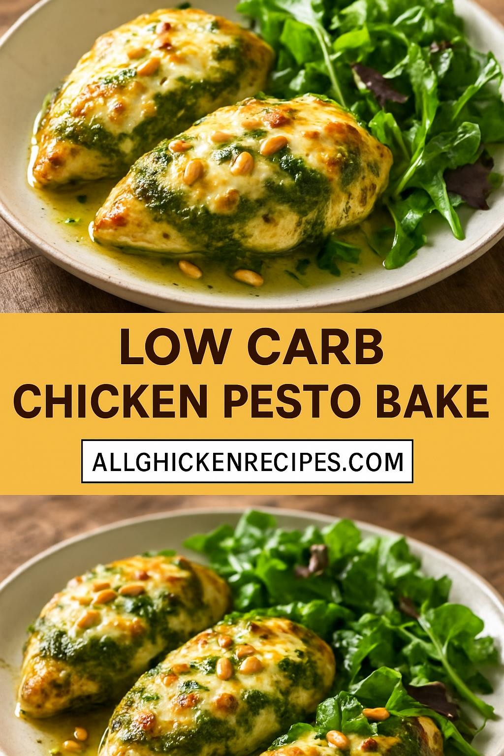 Low Carb Chicken Pesto Bake