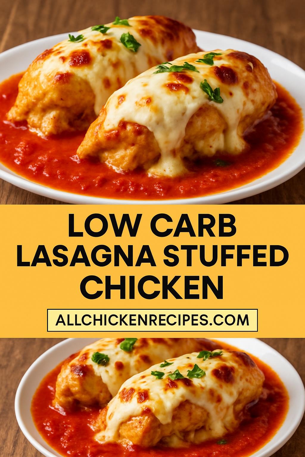 Low Carb Lasagna Stuffed Chicken