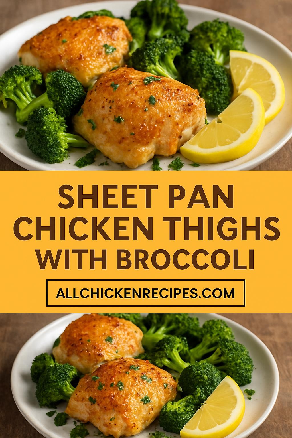 Sheet Pan Chicken Thighs with Broccoli
