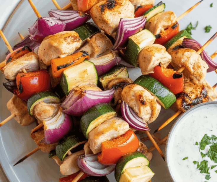 easy Air Fryer Chicken Kabobs