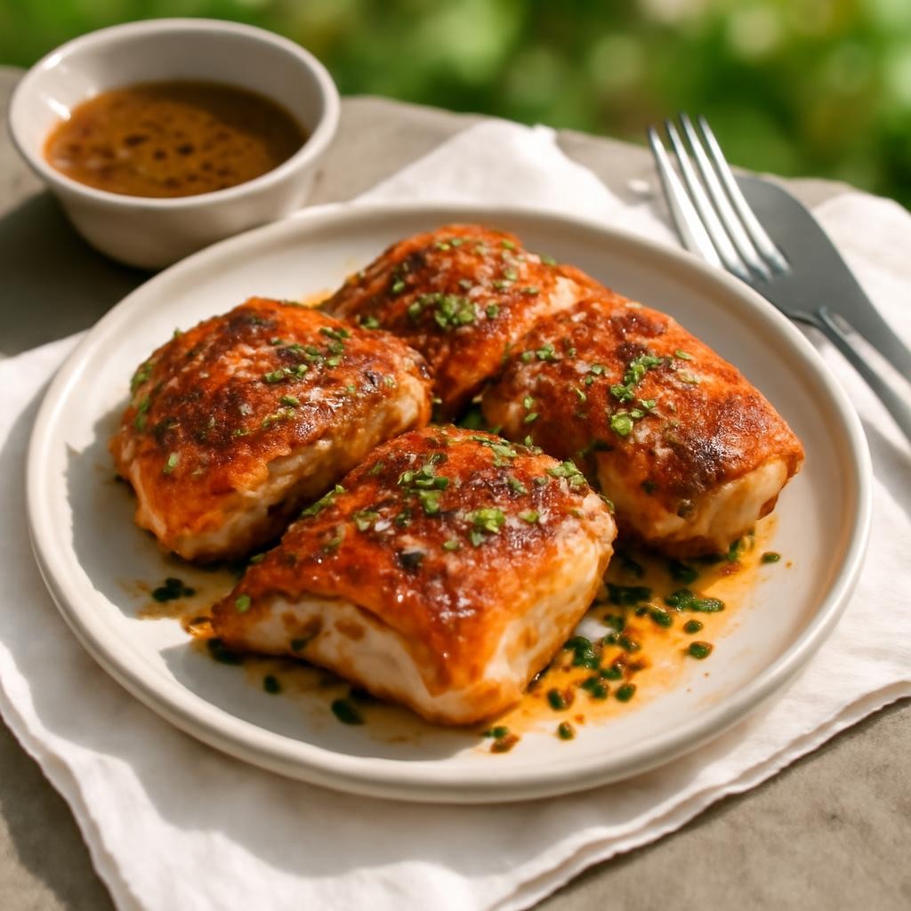 Crispy Garlic Chicken Thighs