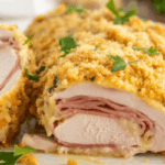easy CrockPot Chicken Cordon Bleu