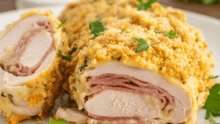easy CrockPot Chicken Cordon Bleu
