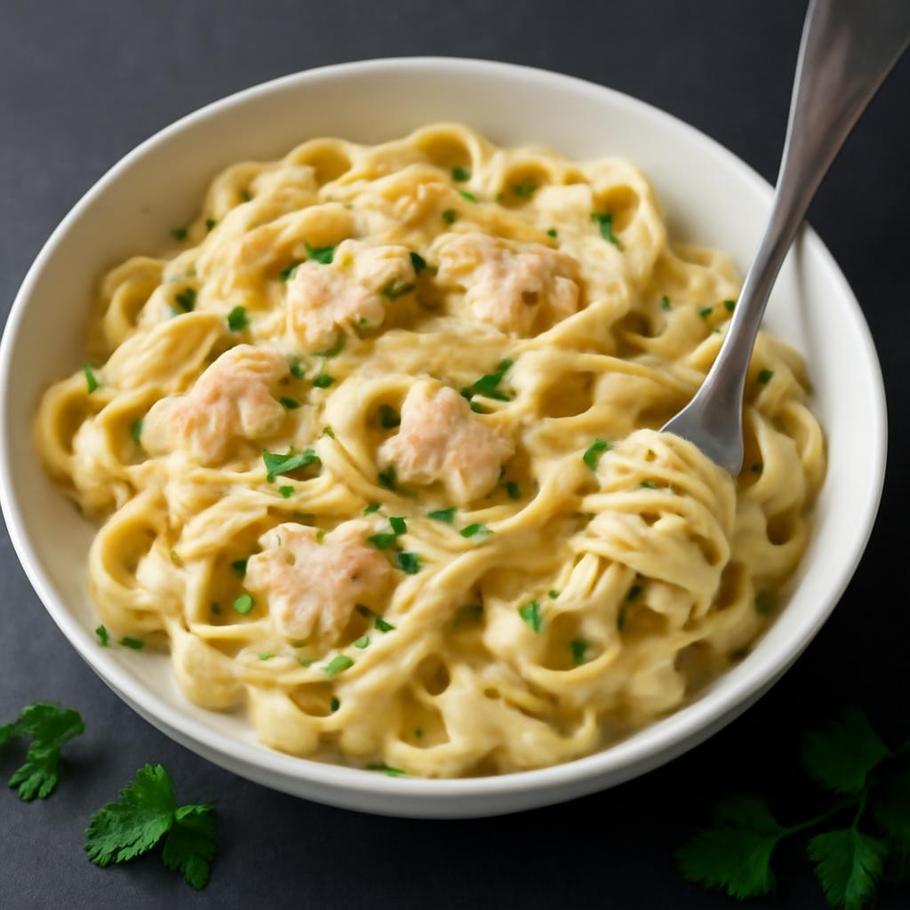 Crockpot Creamy Chicken Pasta