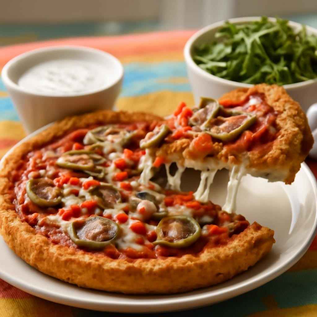 Keto Canned Chicken Crust Pizza