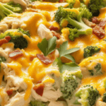 easy Low Carb Chicken Bacon Ranch Casserole