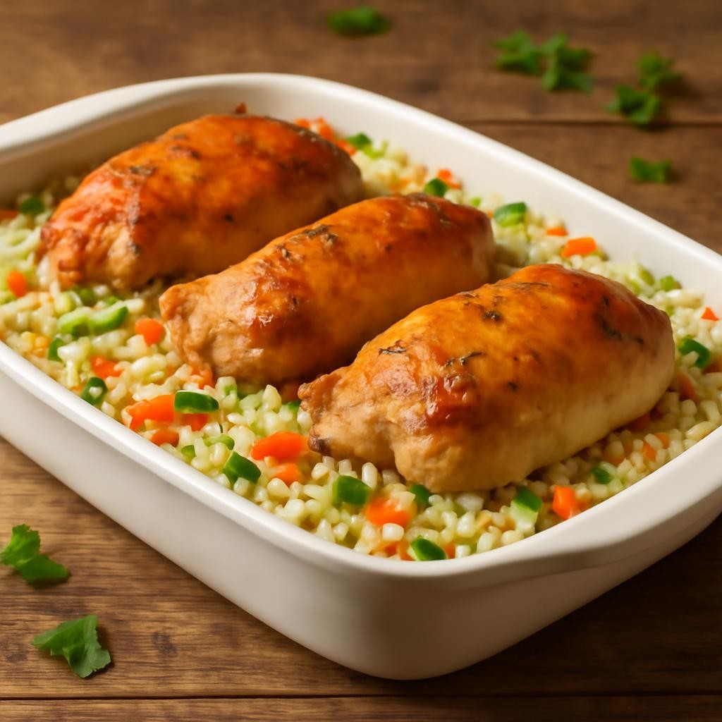 Oven Baked Chicken and Rice recipe