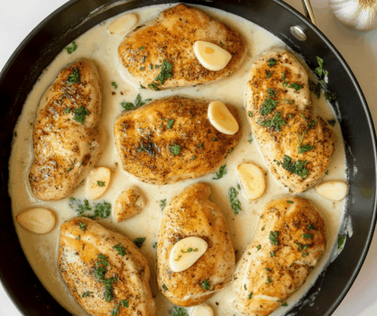 easy keto creamy garlic chicken