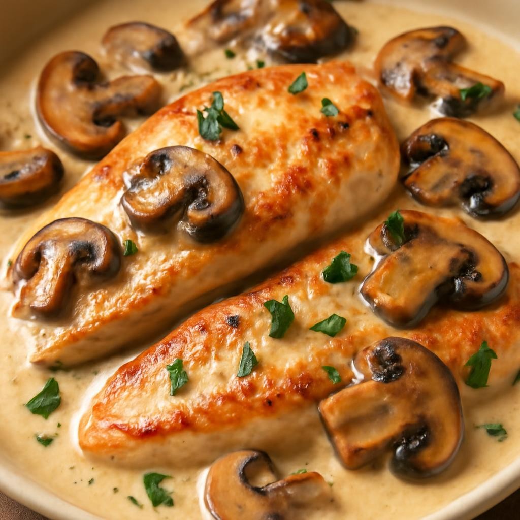 Chicken with Creamy Mushroom Sauce