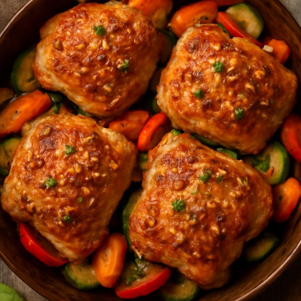 Crispy Garlic Chicken Thighs
