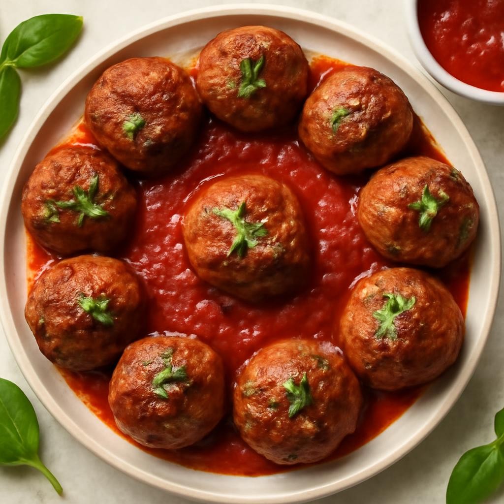 Low Carb Chicken Parmesan Meatballs