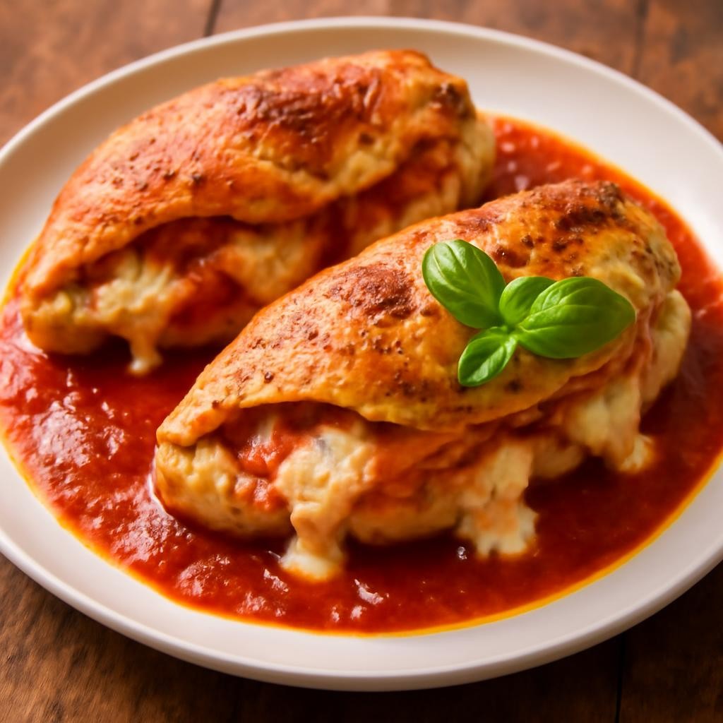 Low Carb Lasagna Stuffed Chicken