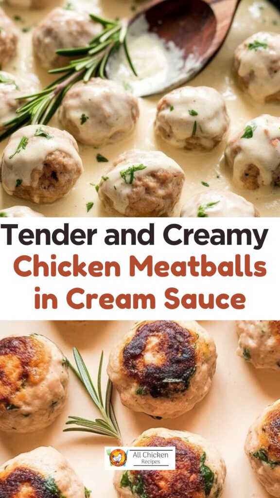 Chicken Meatballs in Cream Sauce