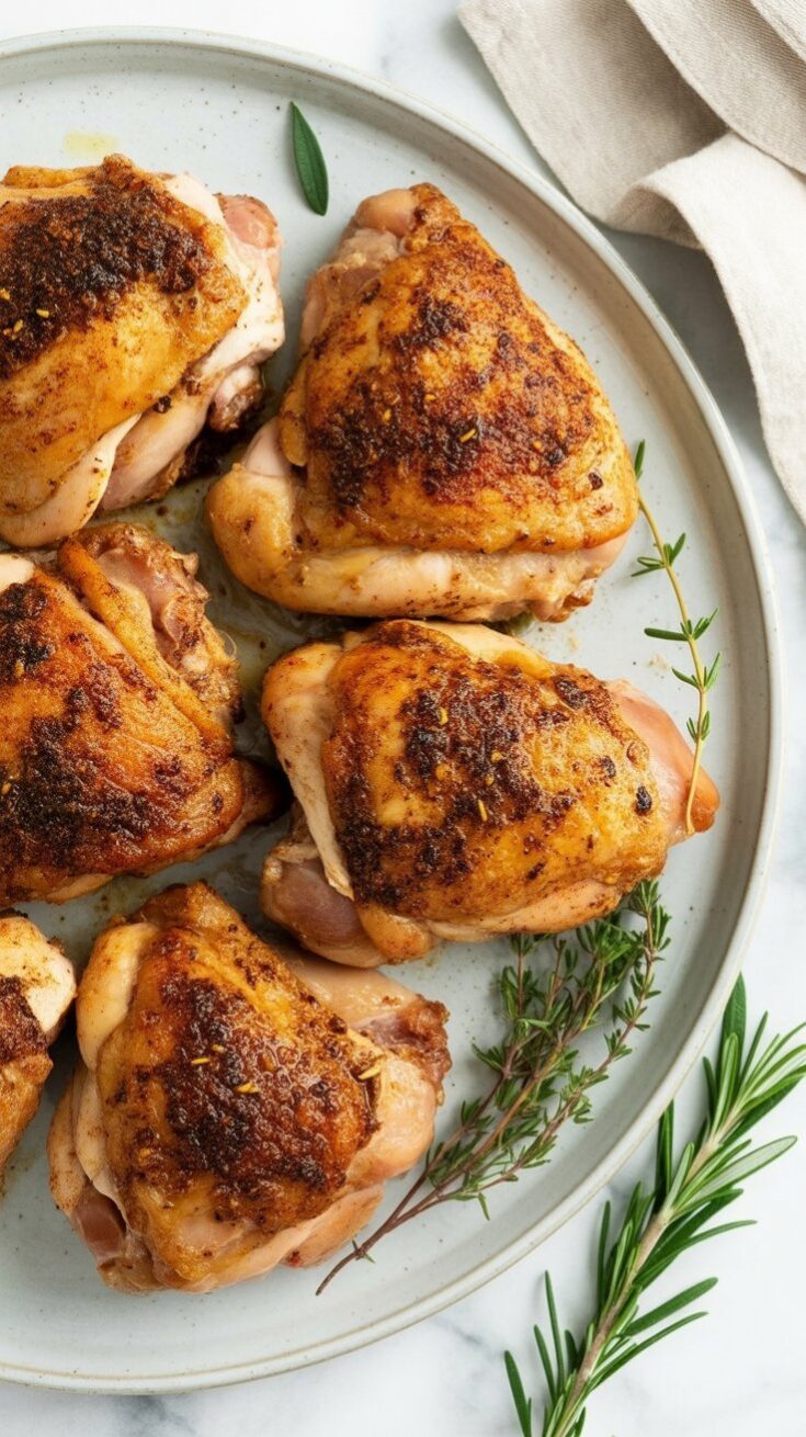 Crispy Baked Chicken Thighs