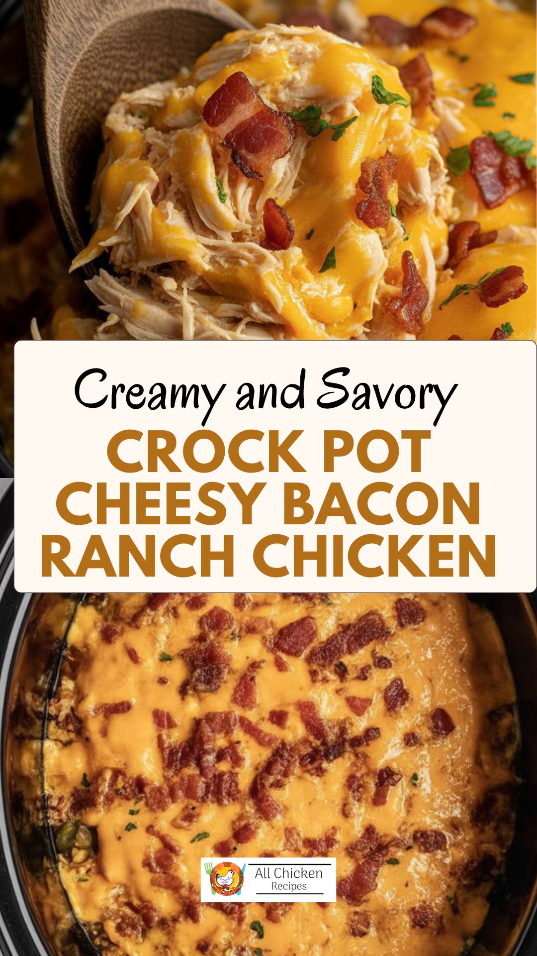 Crock Pot Cheesy Bacon Ranch Chicken