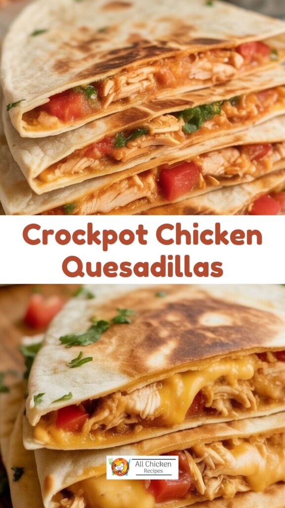 Crockpot Chicken Quesadillas