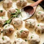 Chicken Meatballs in Cream Sauce
