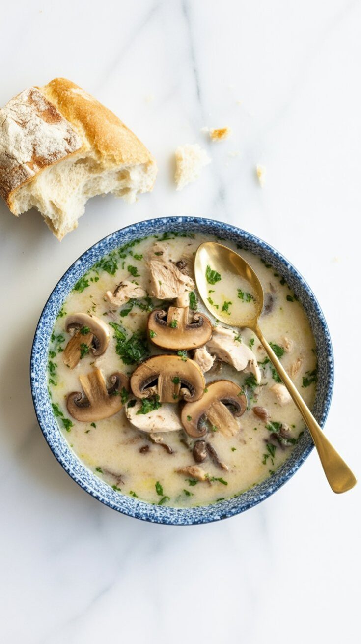 Rotisserie Chicken Mushroom Soup