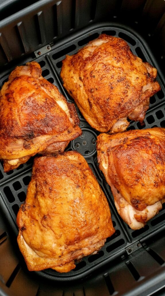 Air Fryer Bone-In Crispy Chicken Thighs