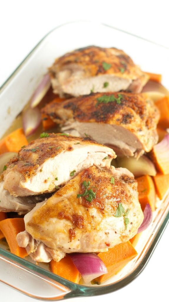 Baked Chicken and Sweet Potatoes