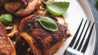 Balsamic Roasted Chicken Thighs