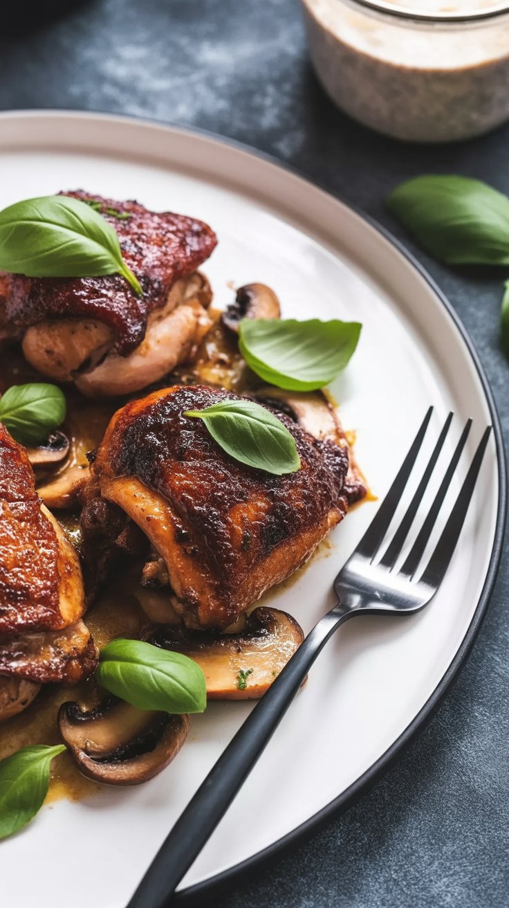 Balsamic Roasted Chicken Thighs