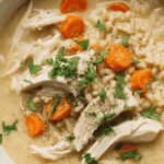 easy Creamy Chicken and Rice Soup