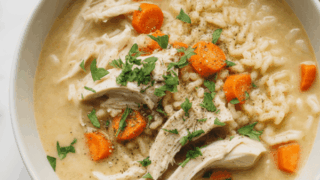 easy Creamy Chicken and Rice Soup