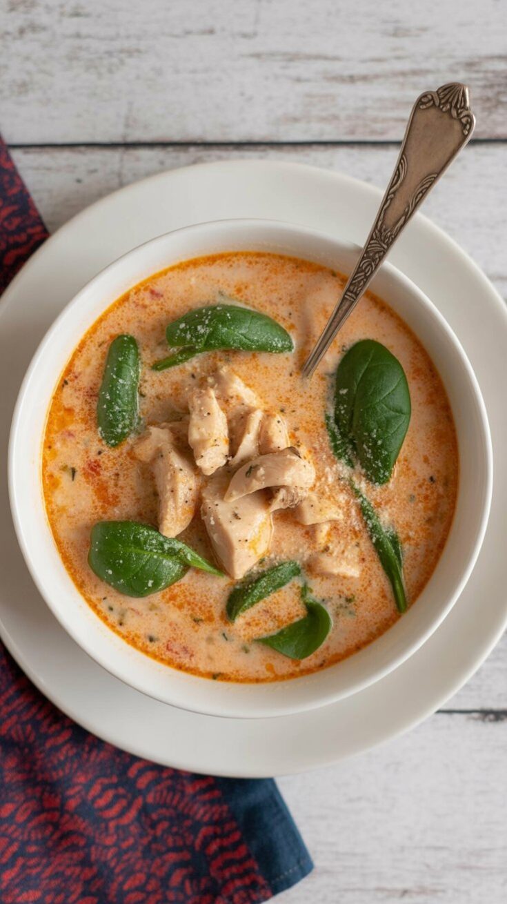 Creamy Keto Tuscan Chicken Soup