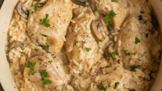 easy Creamy Mushroom Chicken and Rice