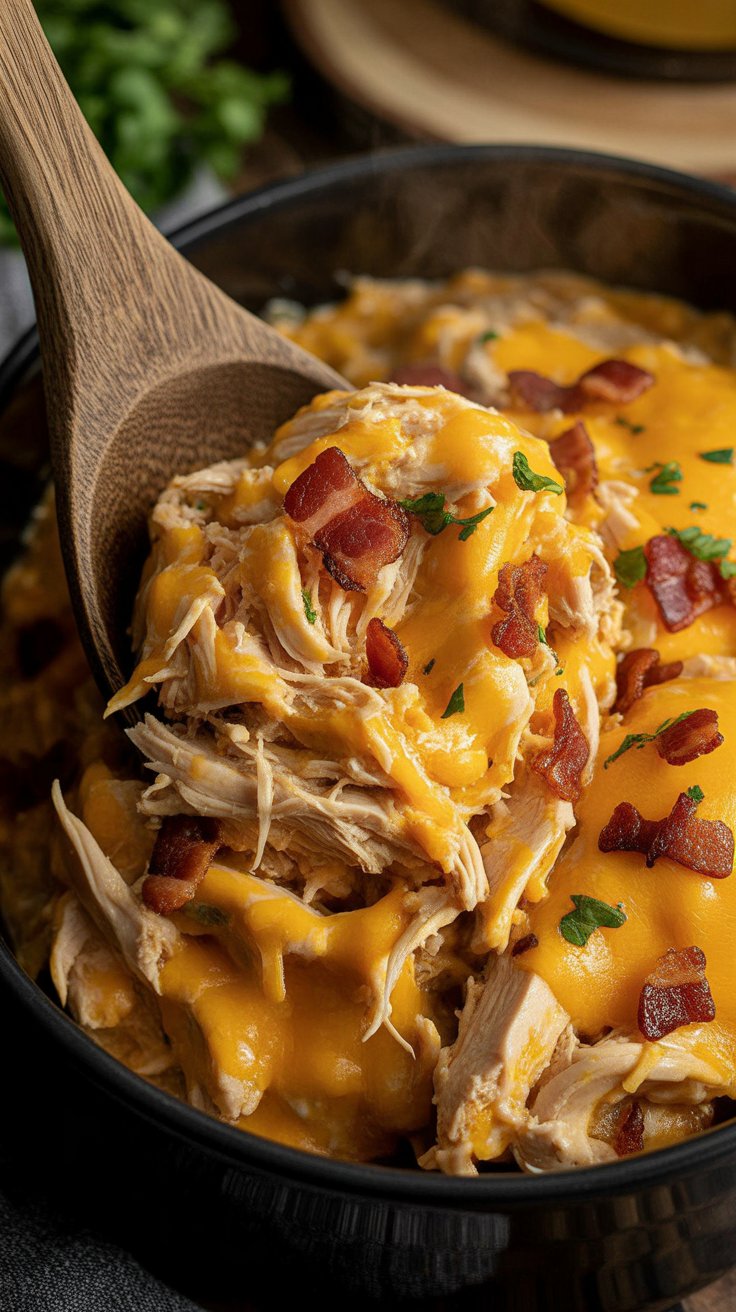 Crock Pot Cheesy Bacon Ranch Chicken