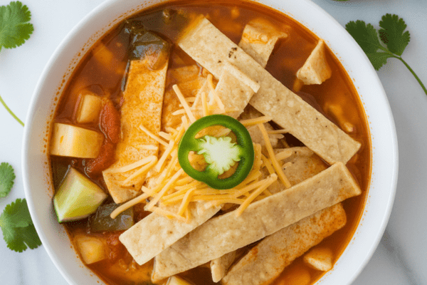 easy Crock Pot Low-Carb Chicken Tortilla Soup