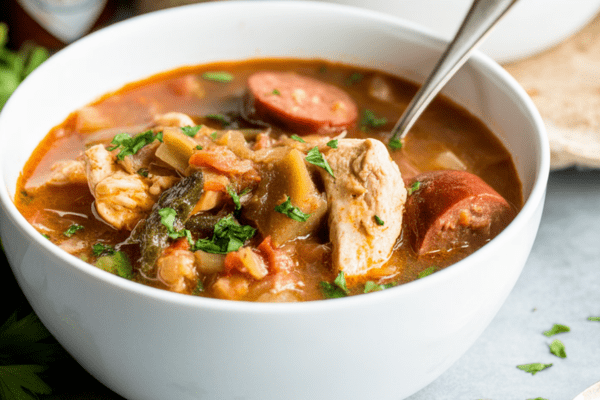 easy Crockpot Chicken Gumbo