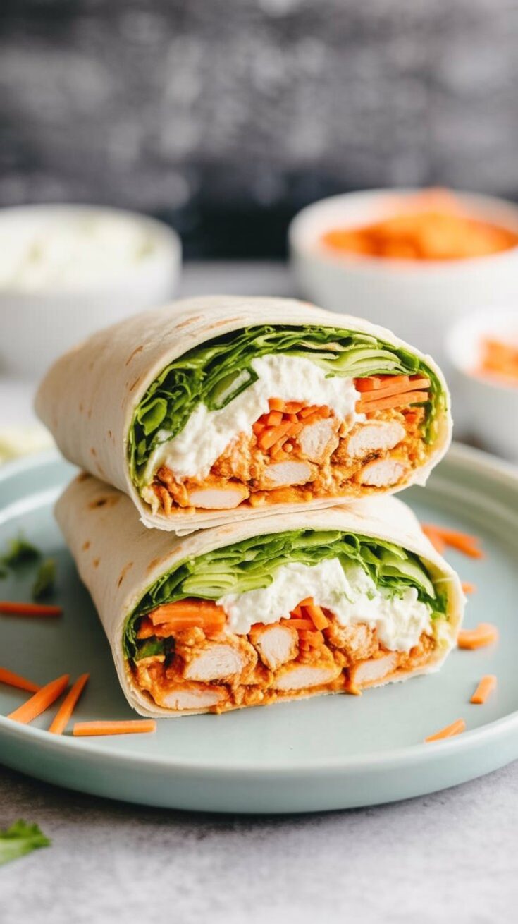 Low-Carb Buffalo Chicken Wrap