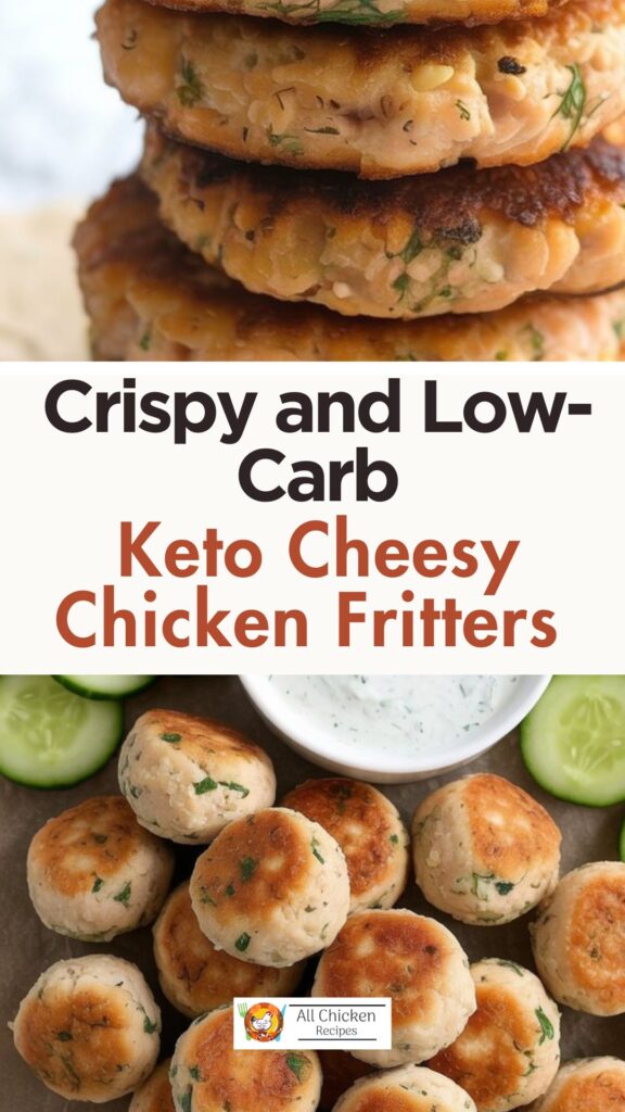 keto cheesy chicken fritters