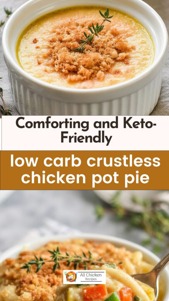 low carb crustless chicken pot pie